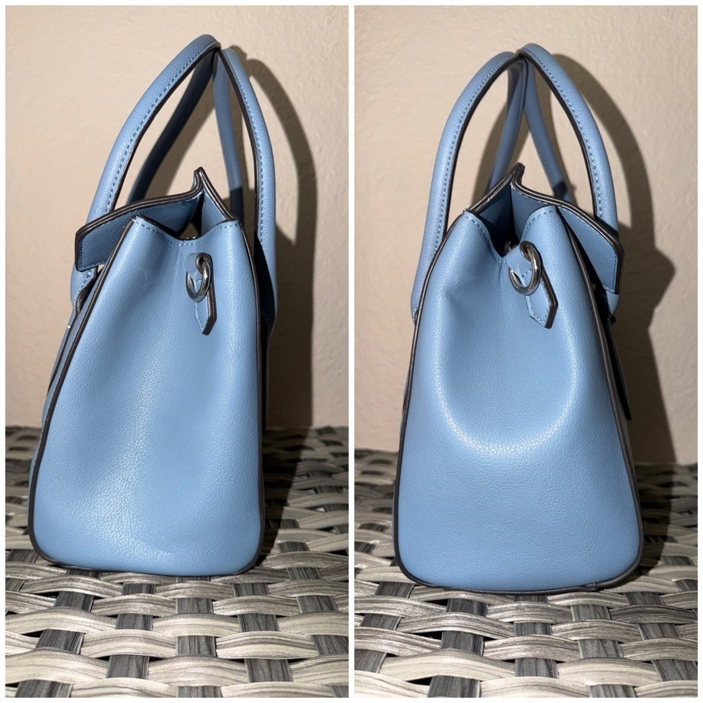 Nine West Light Blue Structured Top Handle Crossbody - Picture 7 of 14